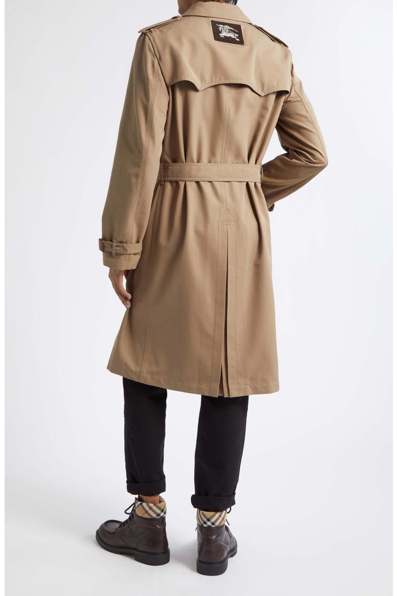 Foxfield Water Resistant Cotton Gabardine Trench Coat, Alternate, color, POPLAR