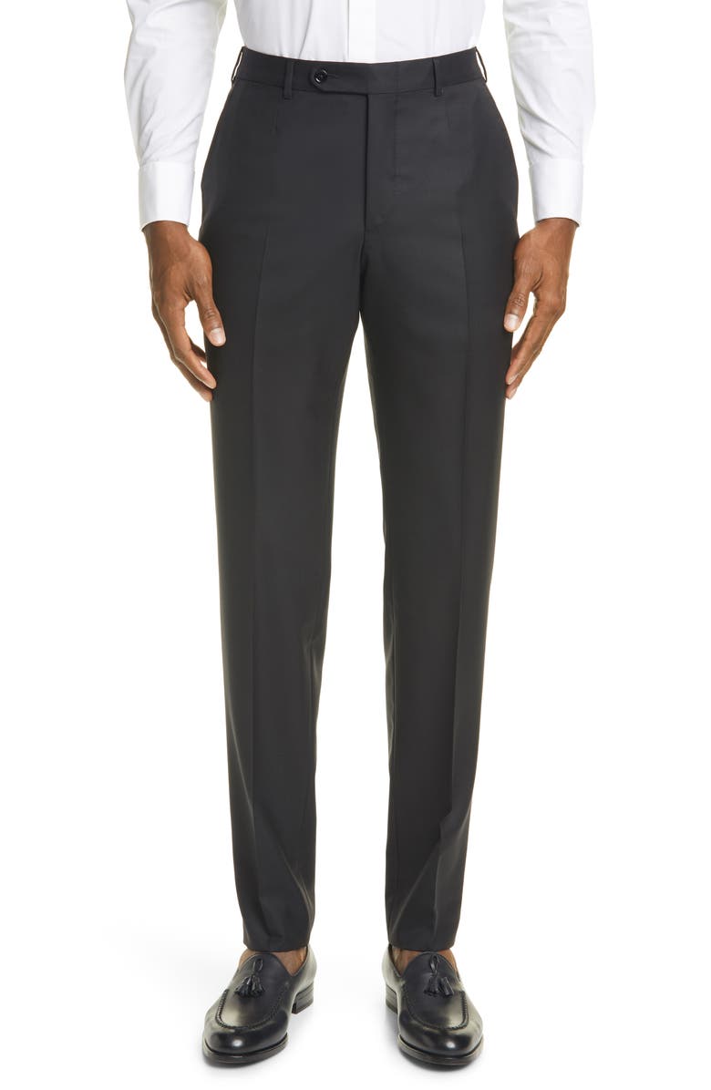 ZEGNA Ermenegildo Zegna Milano Classic Fit Solid Wool Suit, Alternate, color, 