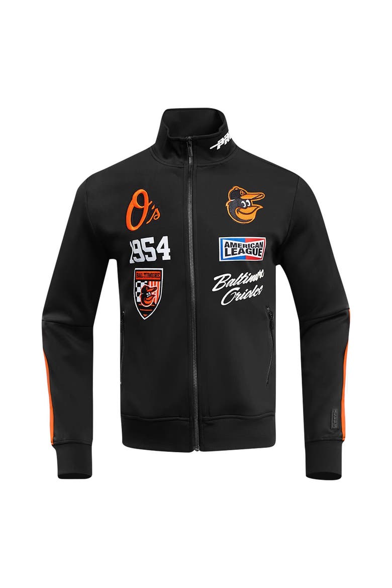 Men's Pro Standard Black Baltimore Orioles Fast Lane Full-Zip Track Jacket, Alternate, color, Black
