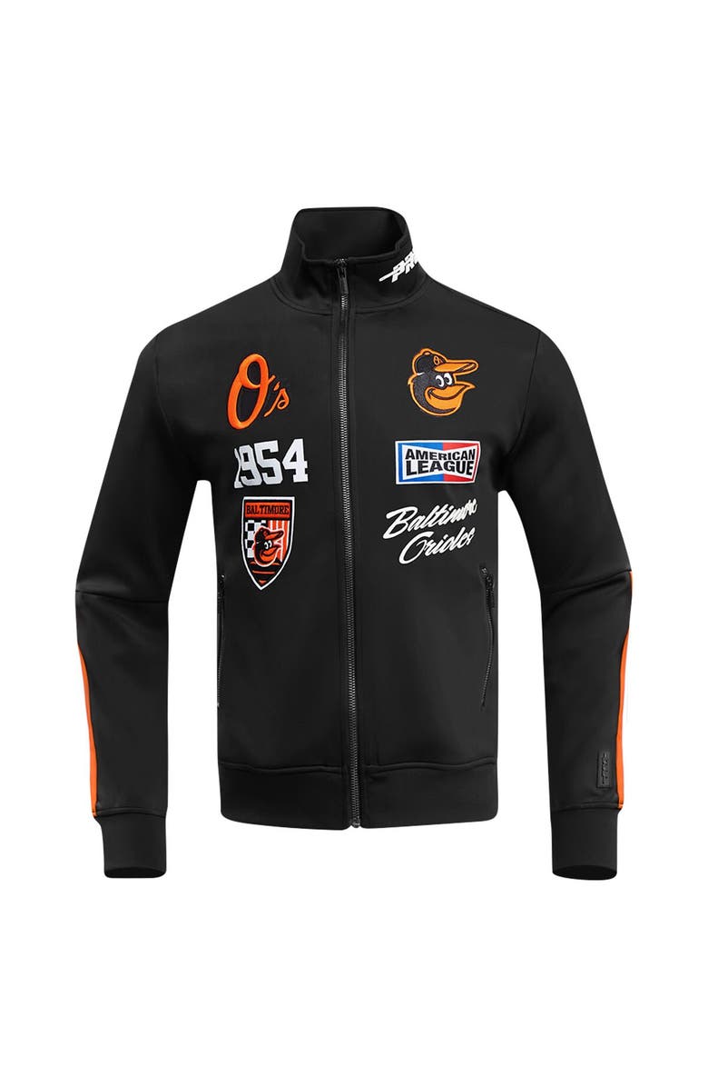 PRO STANDARD Men's Pro Standard Black Baltimore Orioles Fast Lane Full-Zip Track Jacket, Alternate, color, Black