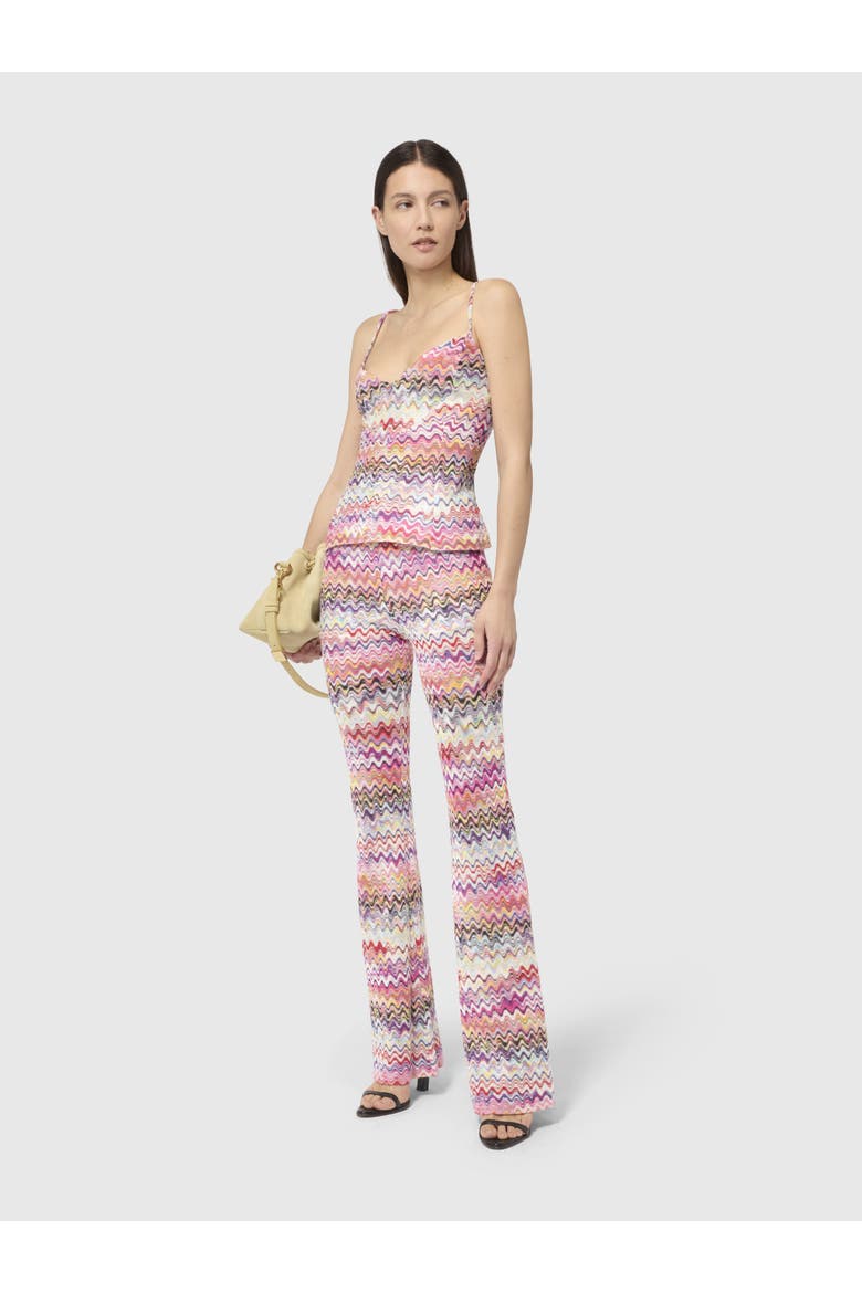 Straight-leg Trousers, Alternate, color, Pink & Multicoloured