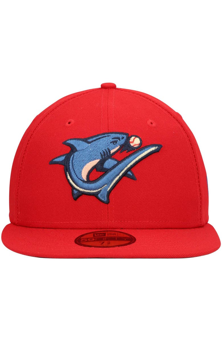 New Era Men's New Era Red Clearwater Threshers Home Authentic Collection 59FIFTY Fitted Hat, Alternate, color,