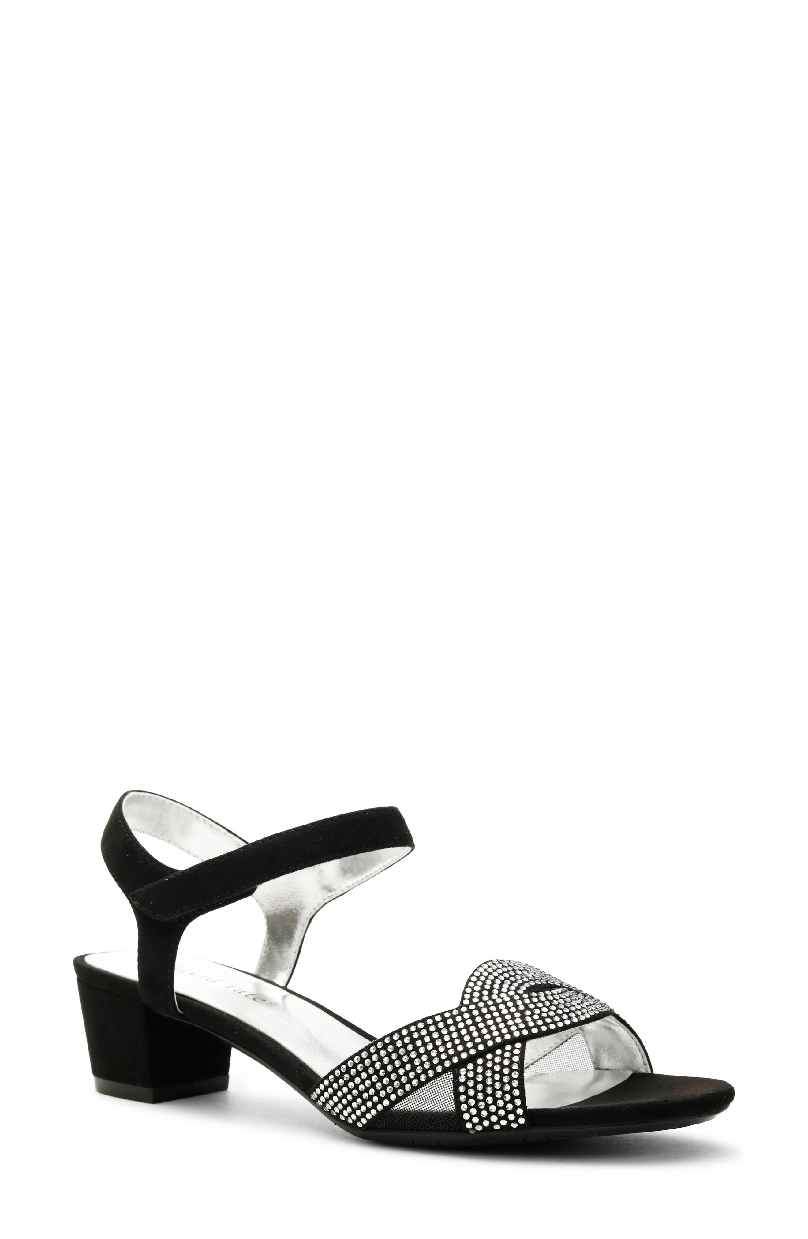 Rona Sandal, Main, color, BLACK SUEDE
