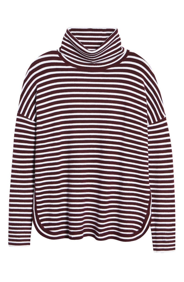 French Connection Women's Babysoft Stripe Turtleneck Top, Alternate, color,
