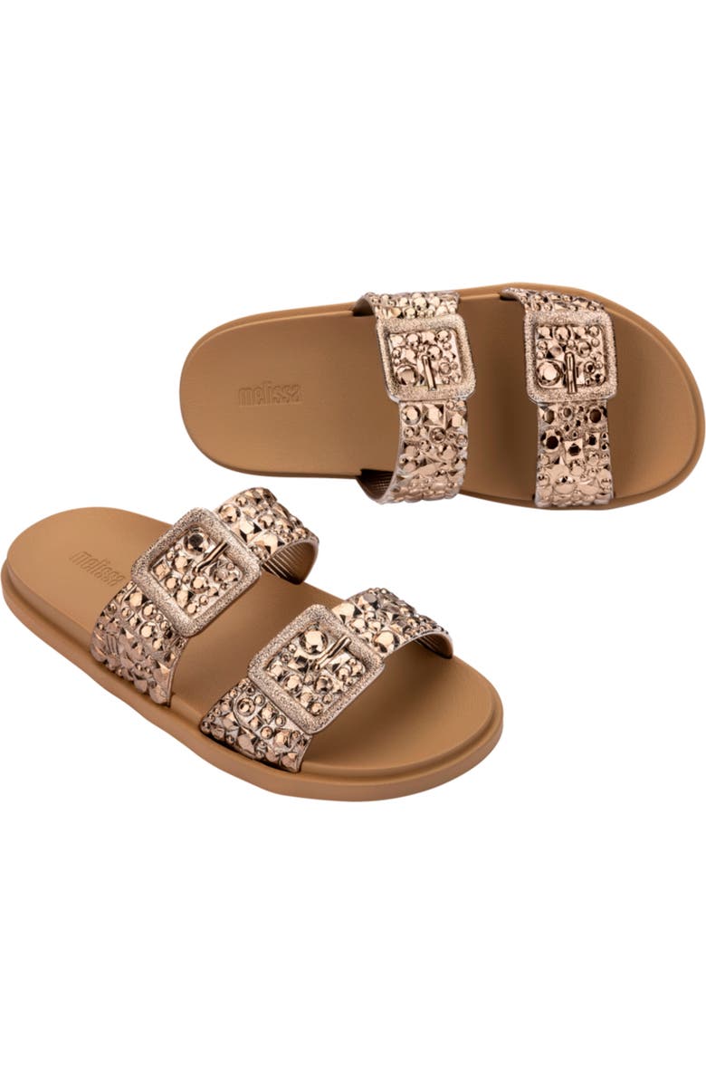 Melissa Lust Slide Sandal, Alternate, color, Beige/ Bronze