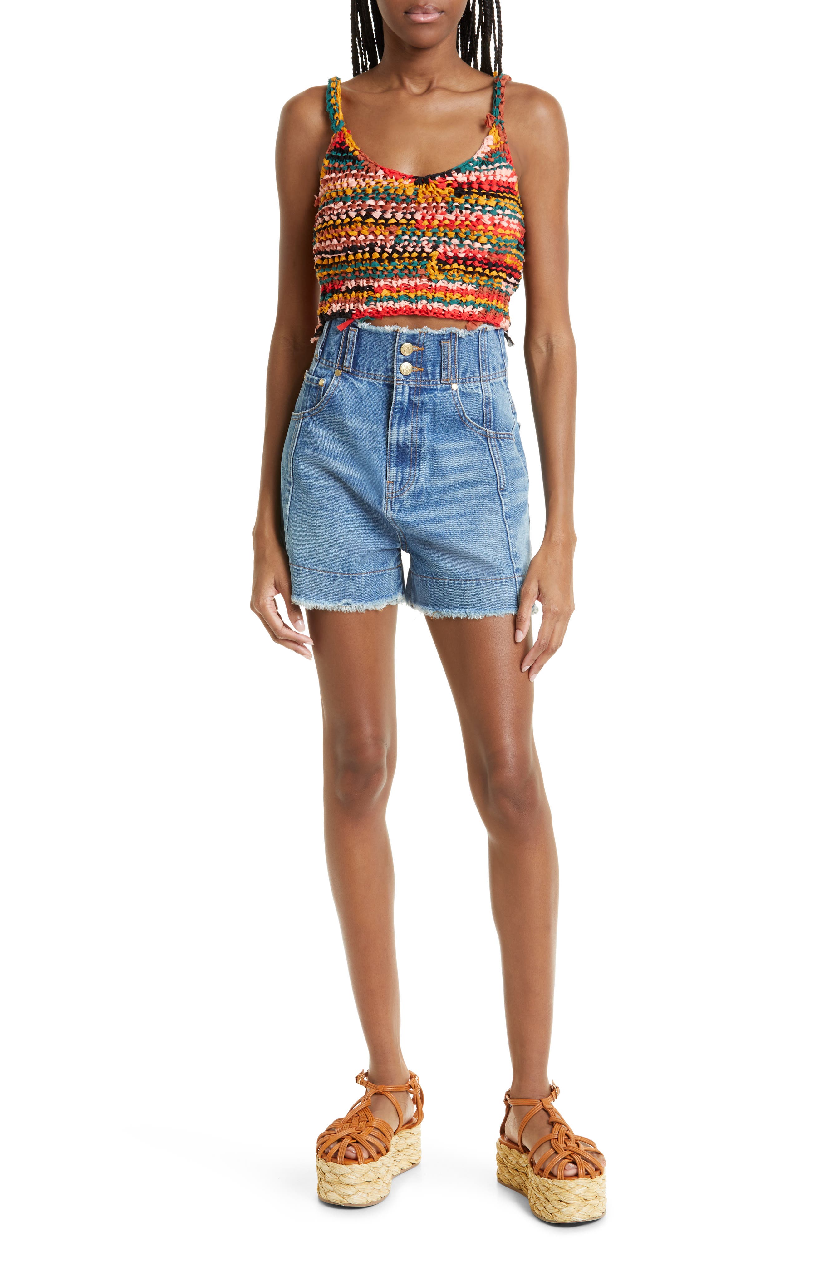 Nonstretch Denim Cutoff Shorts - image 2