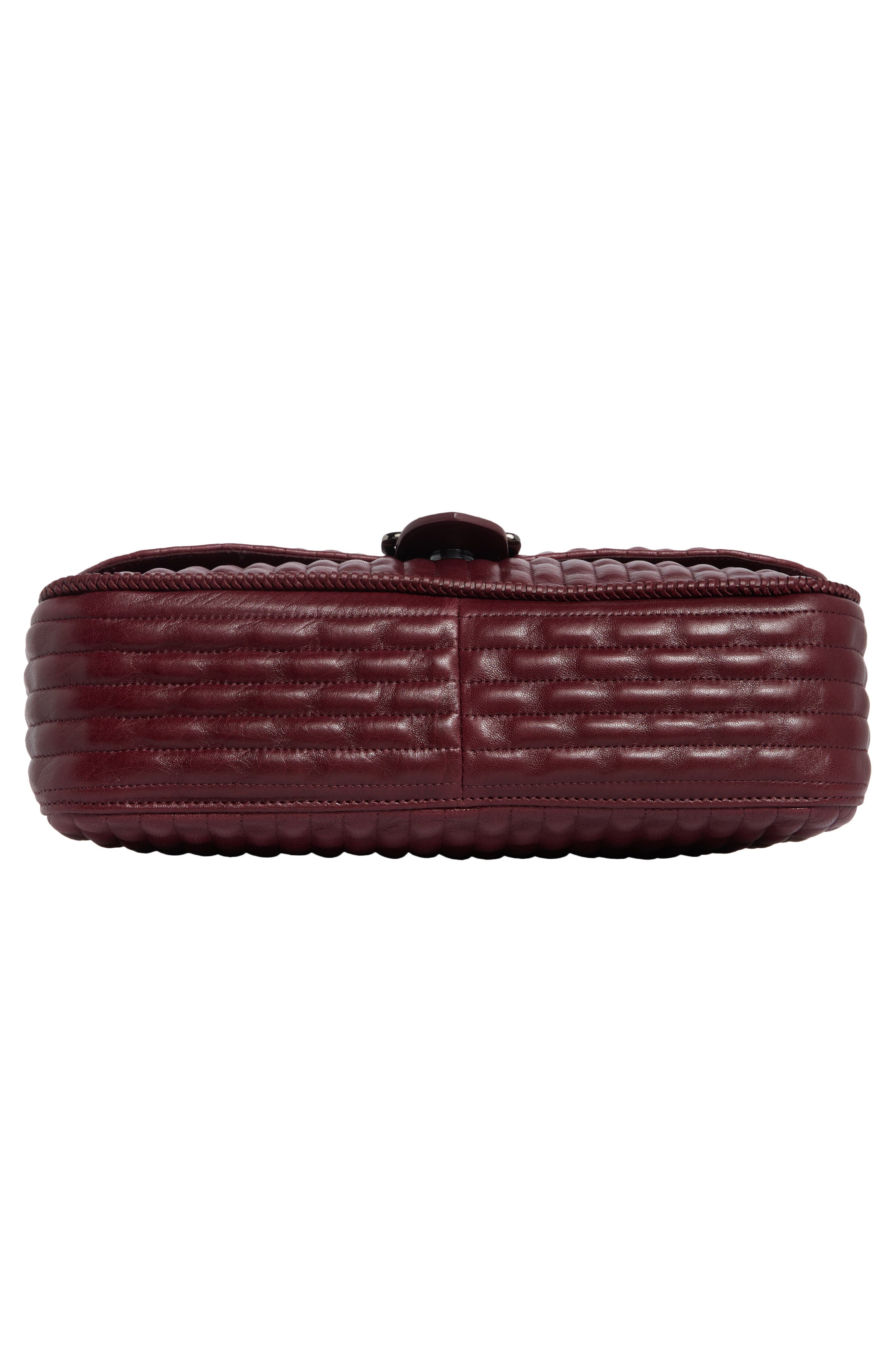 Longchamp Large Amazone Leather Quilted Convertible Crossbody Bag, Alternate, color, Brandy