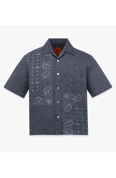 X KASINA Bandana Monogram Shirt in Oxford Cotton