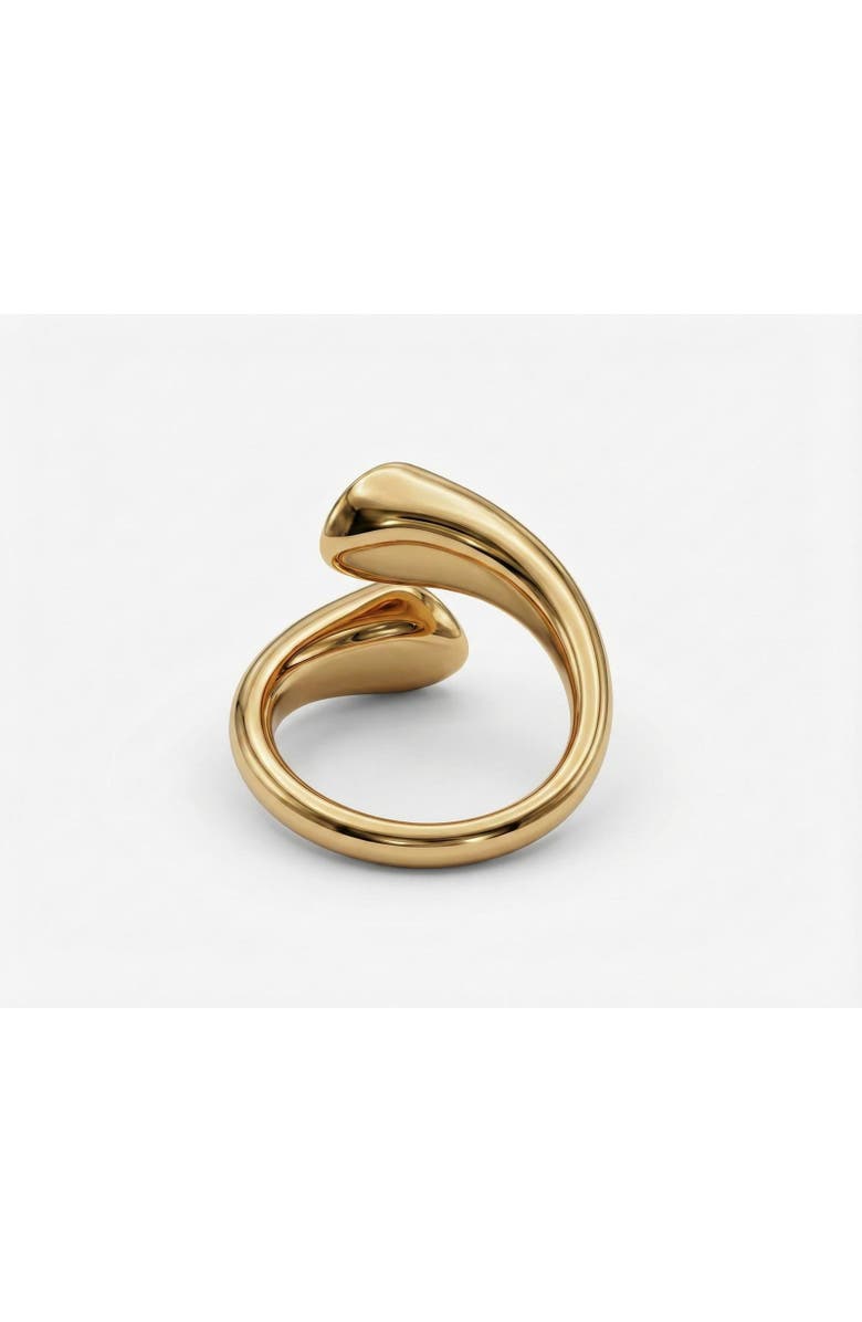 Gemini Jewelry Sculpted Open Heart Ring, Alternate, color, Yellow