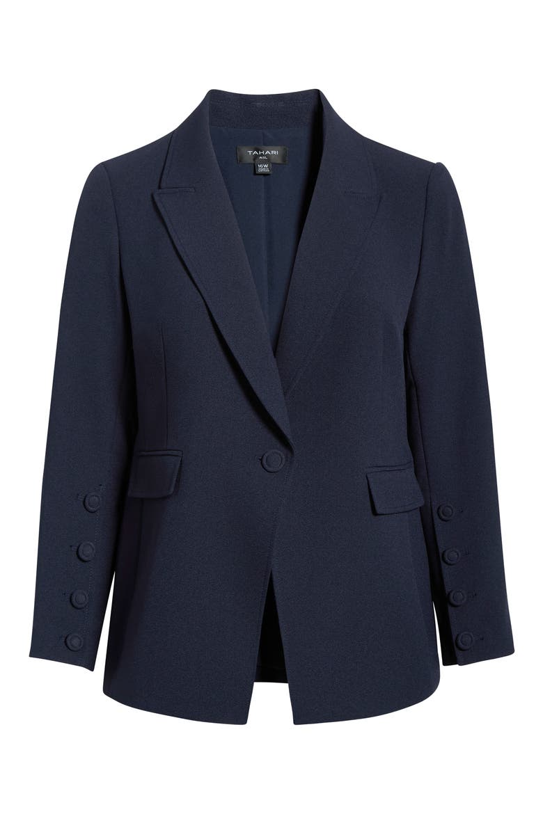 One-Button Blazer, Alternate, color, DEEP NAVY
