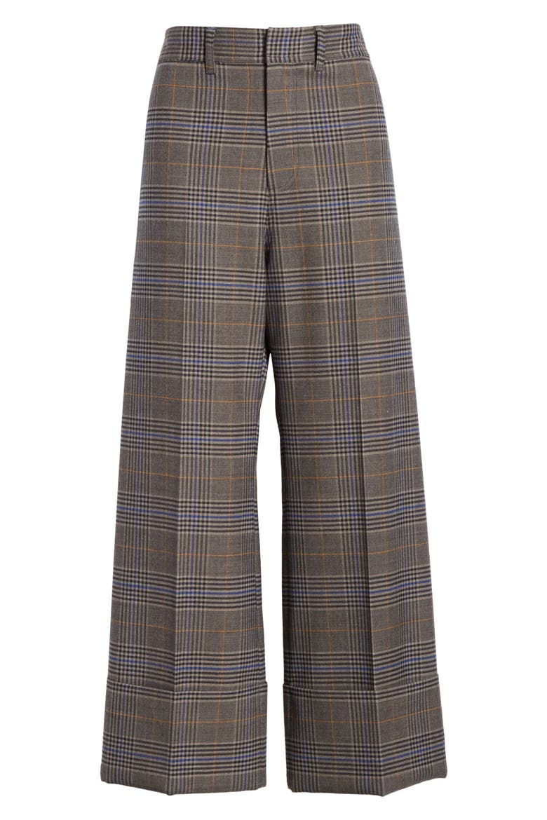 Rowan Plaid Cuff Pants, Alternate, color, TAUPE MULTI
