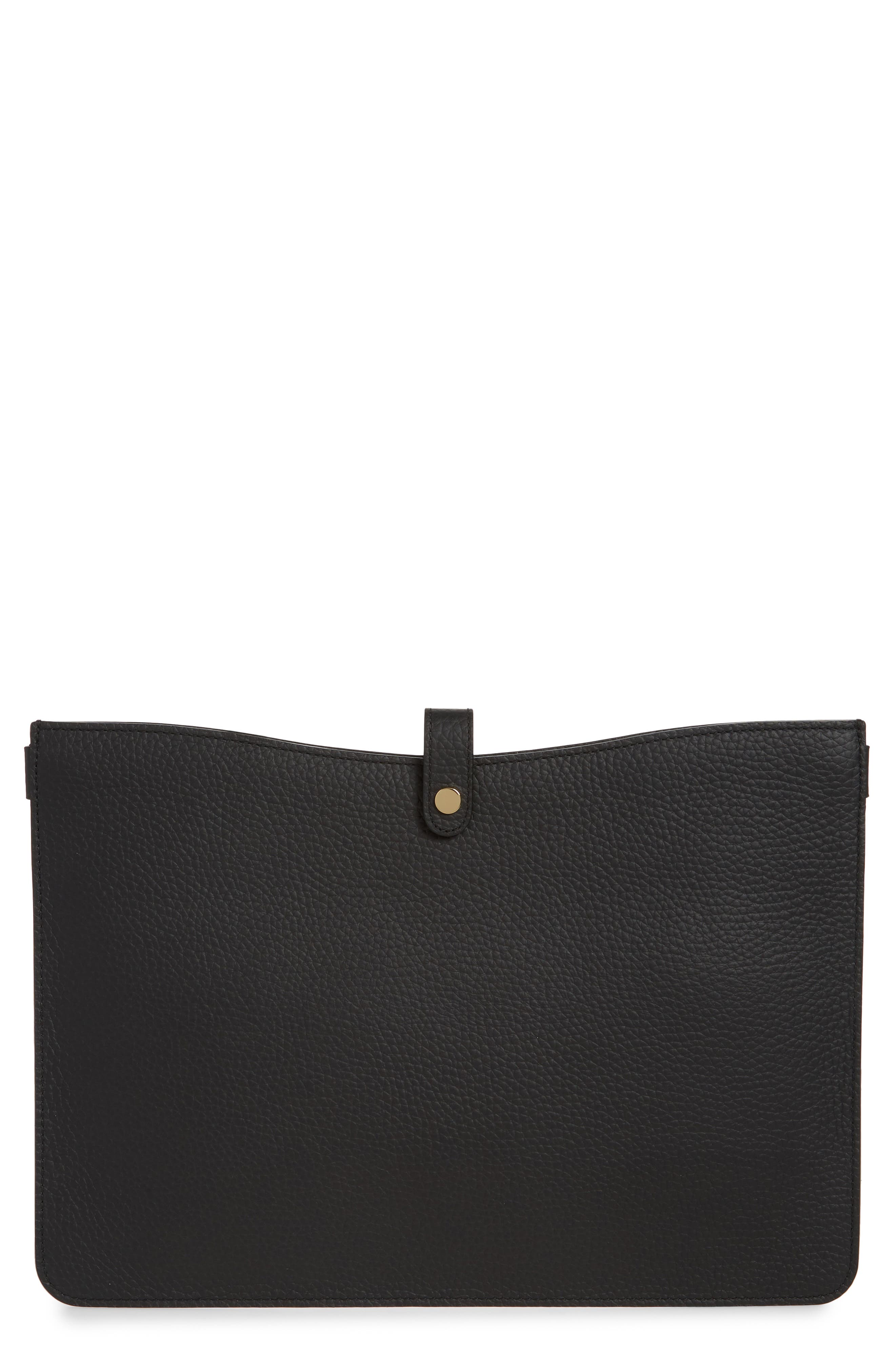 Cuyana System 13-Inch Leather Laptop Sleeve, Main, color, 