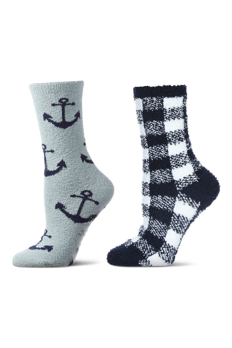 Cozy Assorted 2-Pack Crew Socks, Alternate, color, BLUE