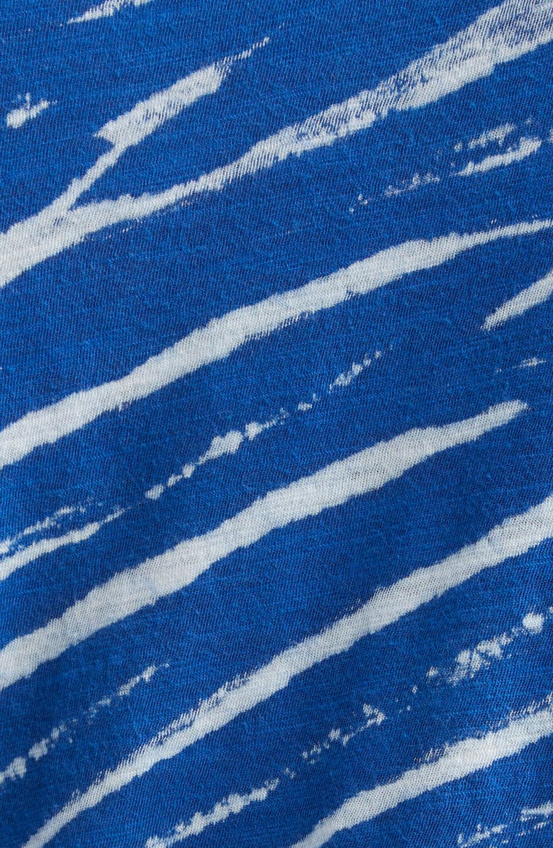 Proenza Schouler Mia Tie Dye Long Sleeve Cotton Tissue T-Shirt, Alternate, color, Blue Multi