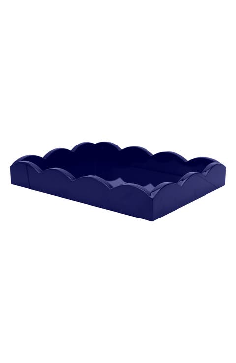 Scalloped Wood Tray