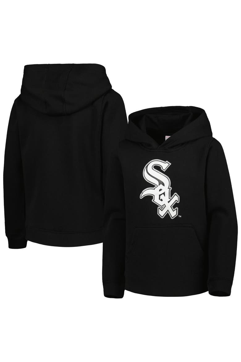 Youth Black Chicago White Sox Team Primary Logo Pullover Hoodie, Main, color, Black