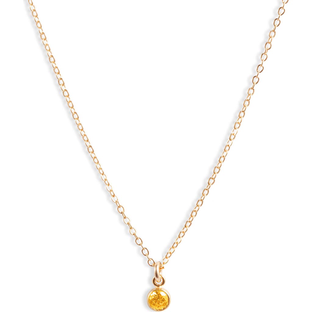 Set & Stones Birthstone Charm Pendant Necklace In Gold