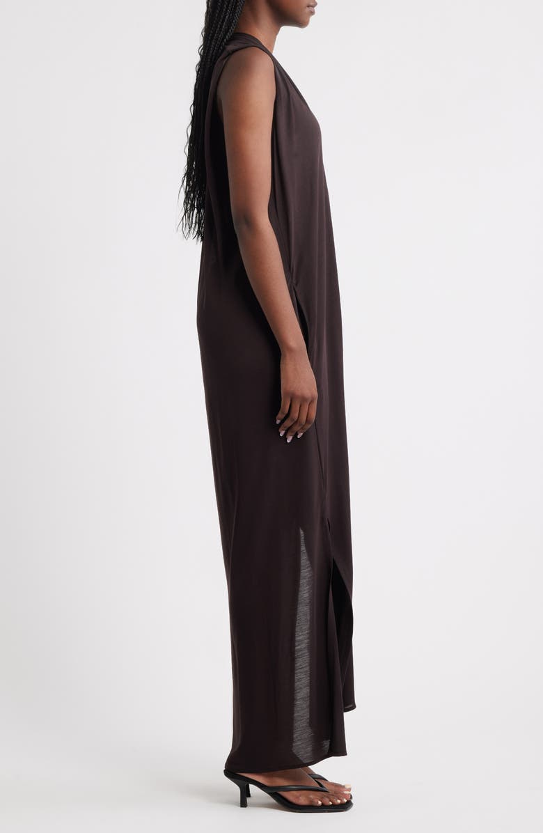 COS Draped V-Neck Sleeveless Maxi Dress, Alternate, color,