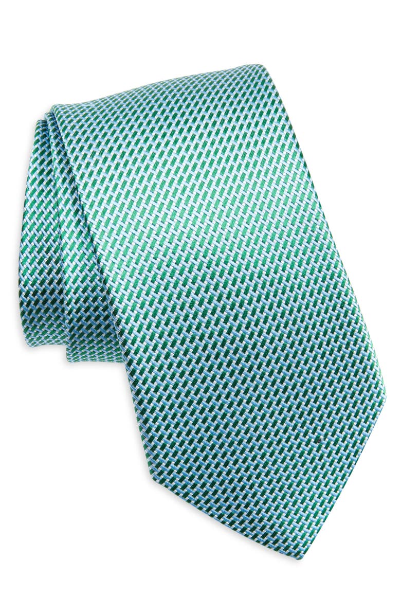 David Donahue Neat Silk Tie, Main, color,