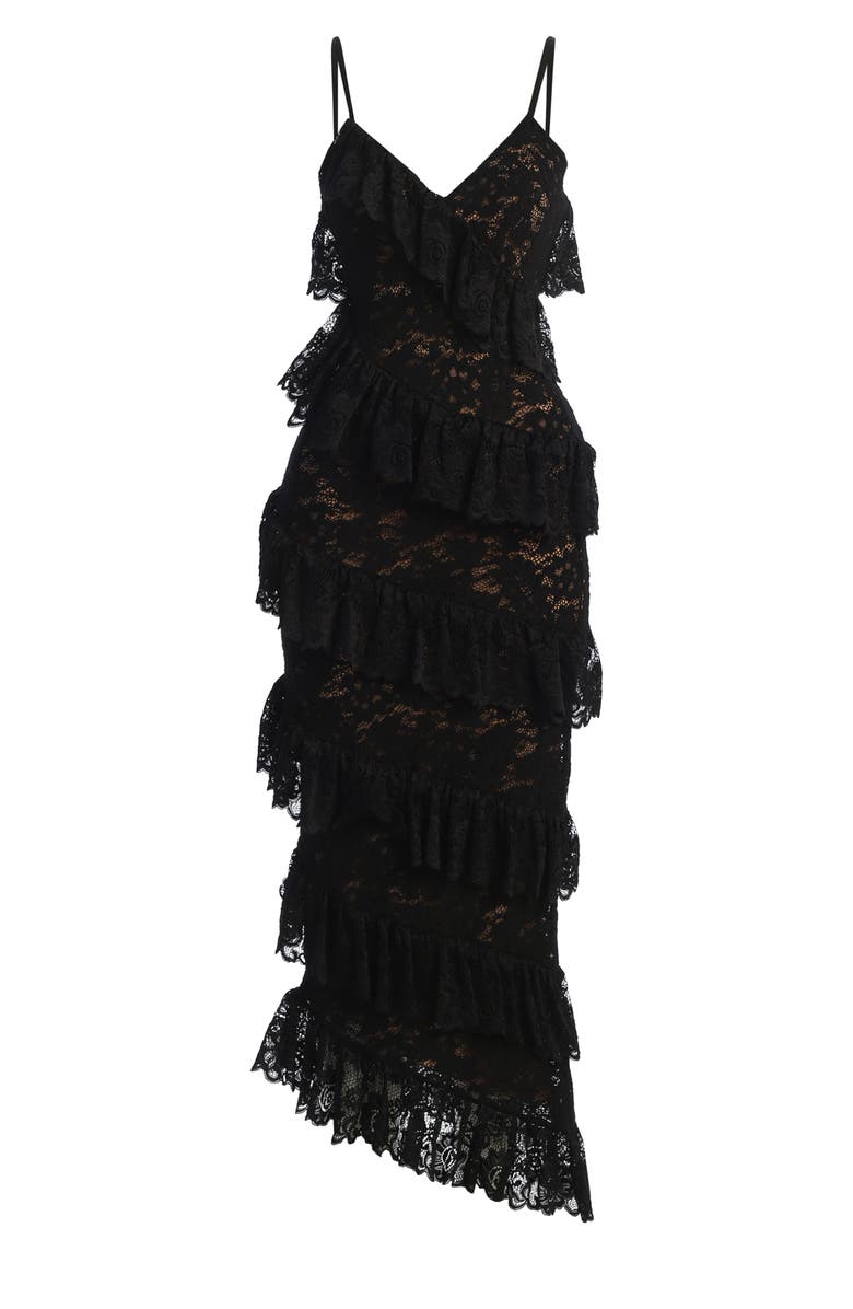 JLUXLABEL Forever Ruffle Lace Midi Dress, Alternate, color, 