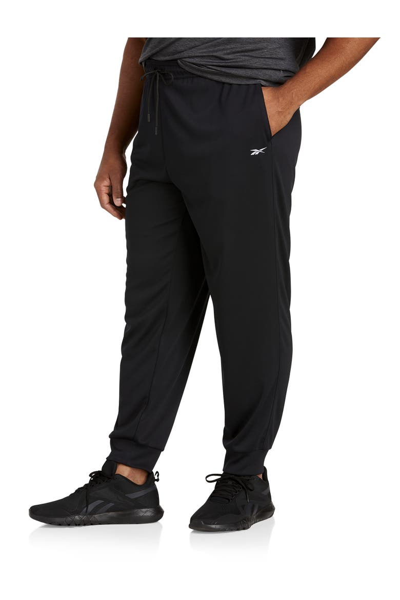 Big & Tall Performance Double-Knit Ribbed-Hem Joggers, Alternate, color, BLACK