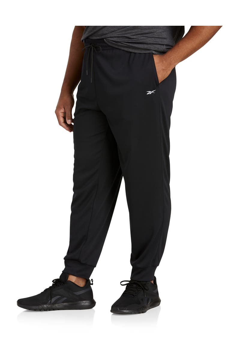 Reebok Performance Double-Knit Ribbed-Hem Joggers, Alternate, color, Black