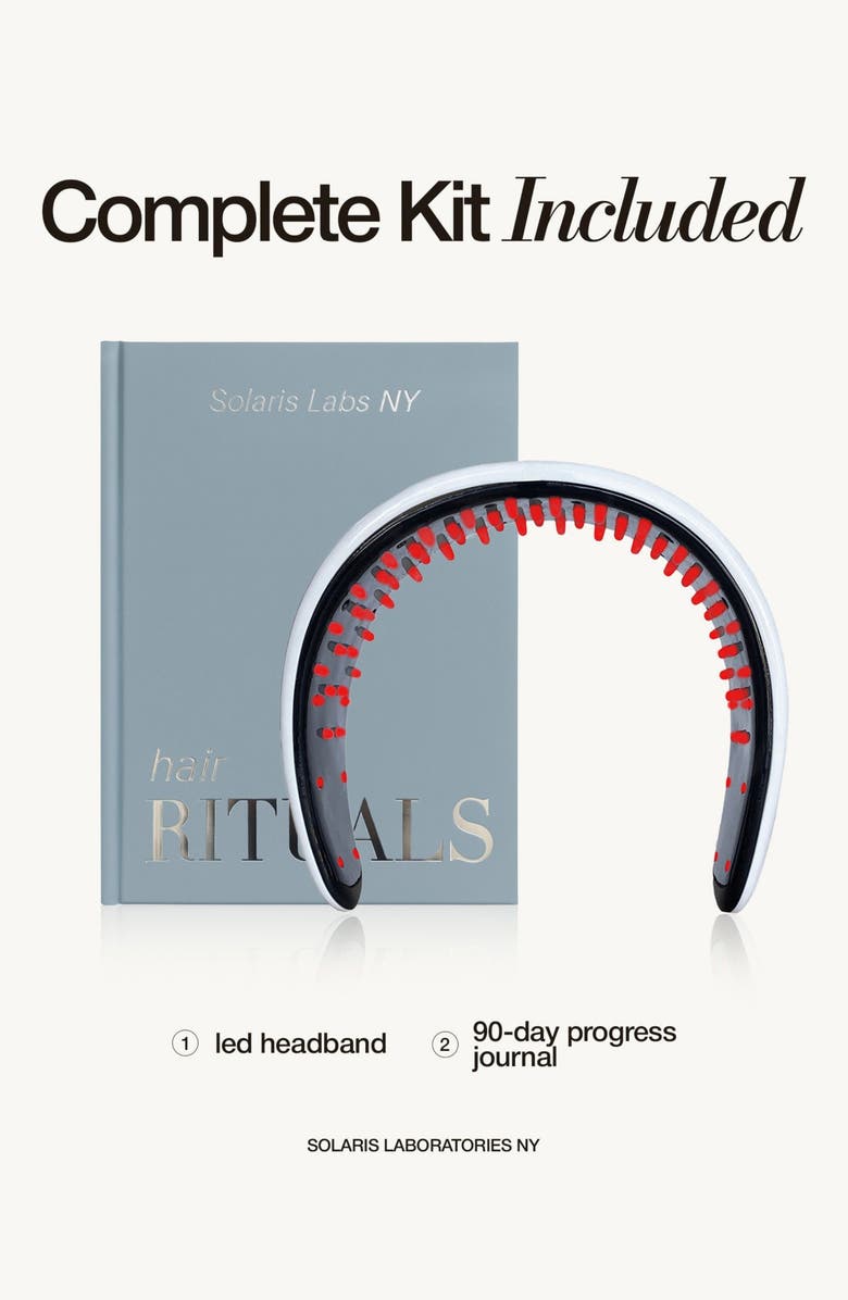 SOLARIS LABORATORIES NY Intesive Red LED Headband Supporting Growth, Alternate, color, White