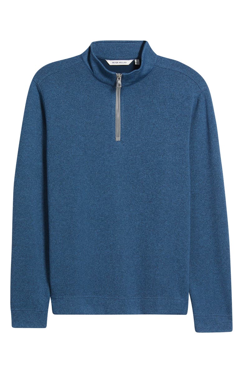 Peter Millar Crown Sweater Fleece Quarter Zip Pullover, Alternate, color, Blue Haze
