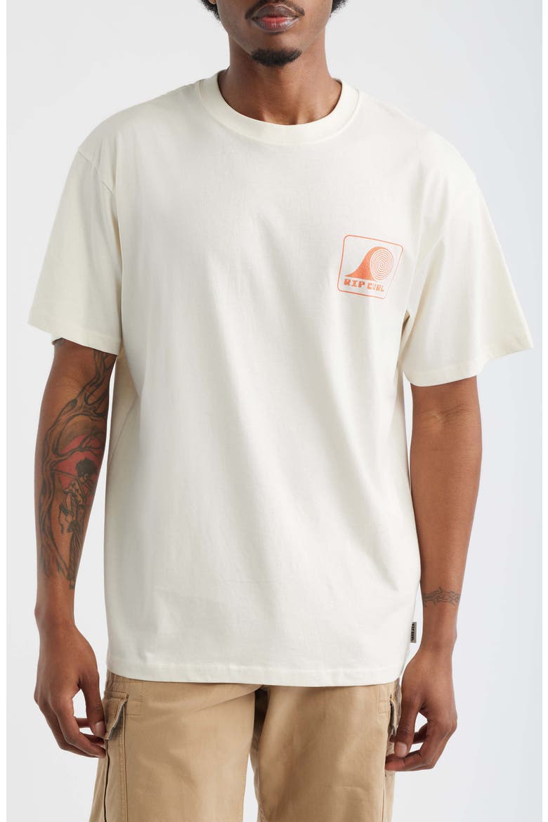 Rolling Wave Cotton Jersey Graphic T-Shirt, Main, color, BONE