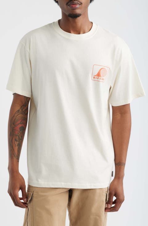 Rolling Wave Cotton Jersey Graphic T-Shirt