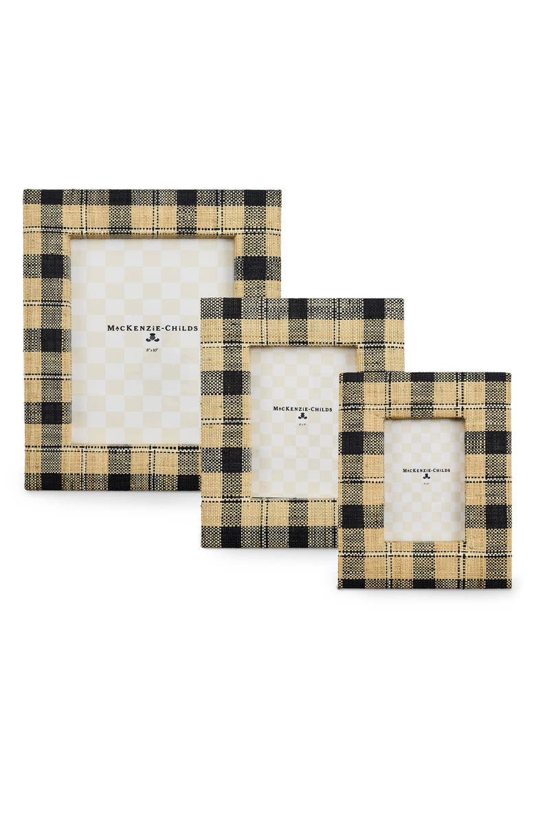 MACKENZIE CHILDS Mad for Plaid 4 x 6-Inch Frame, Alternate, color, Beige