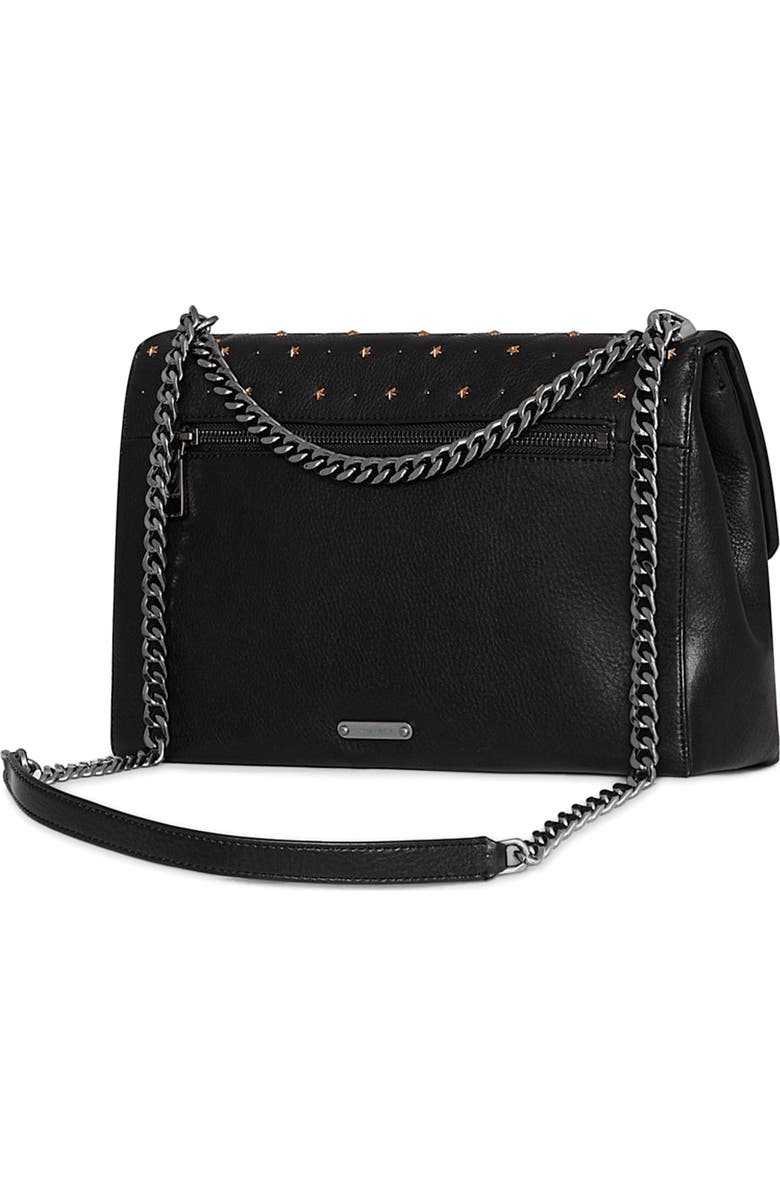 Rebecca Minkoff Edie Large Evil Eye Shoulder Bag, Alternate, color, Black