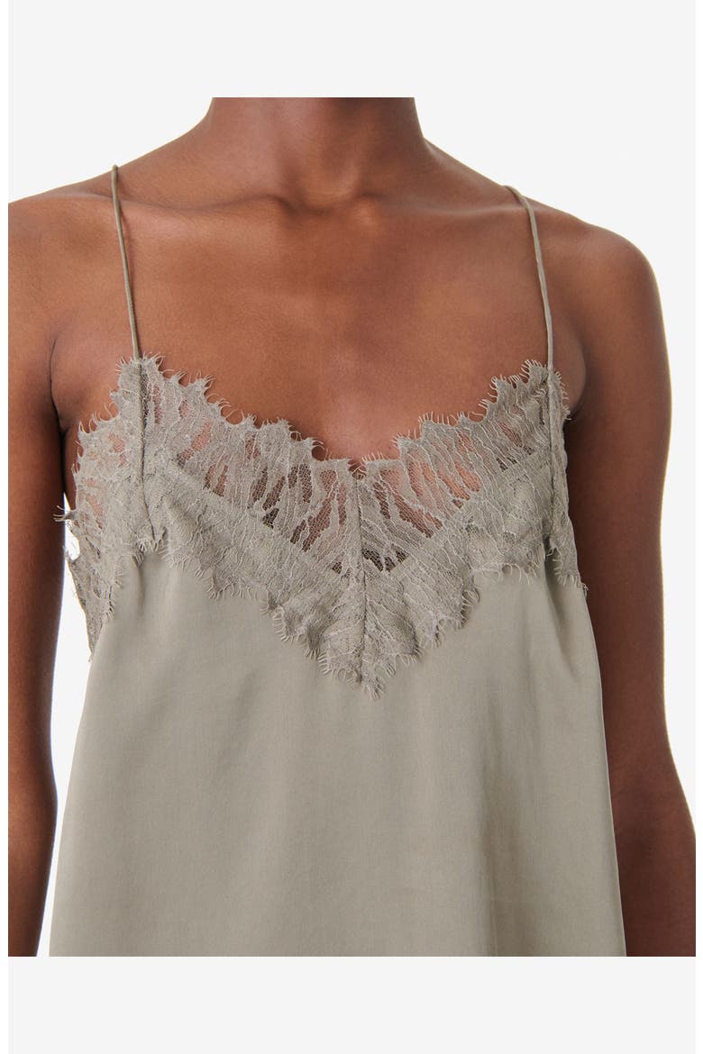 Newin Lace-Trim Camisole, Alternate, color, OLIVE GREEN