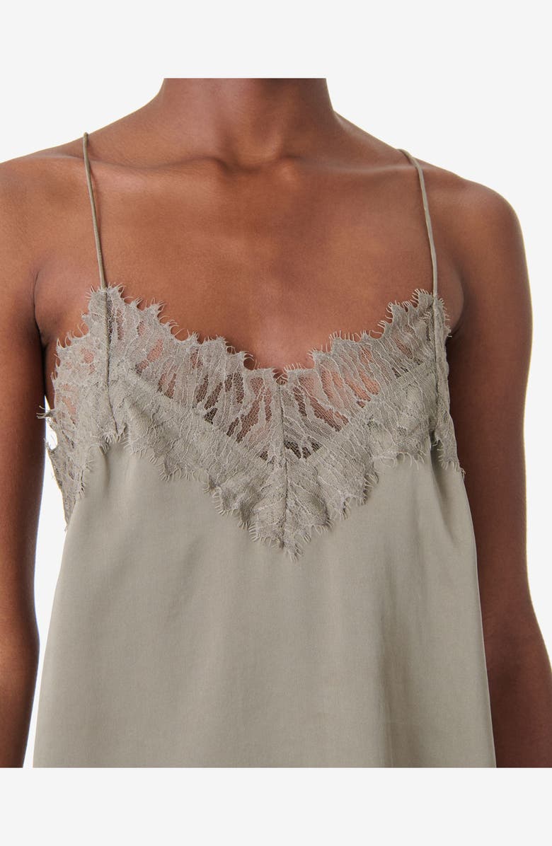 IRO Newin Lace-Trim Camisole, Alternate, color, Olive Green