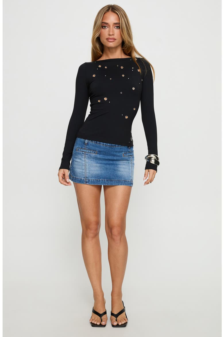 Ryka Eyelet Top, Alternate, color, BLACK