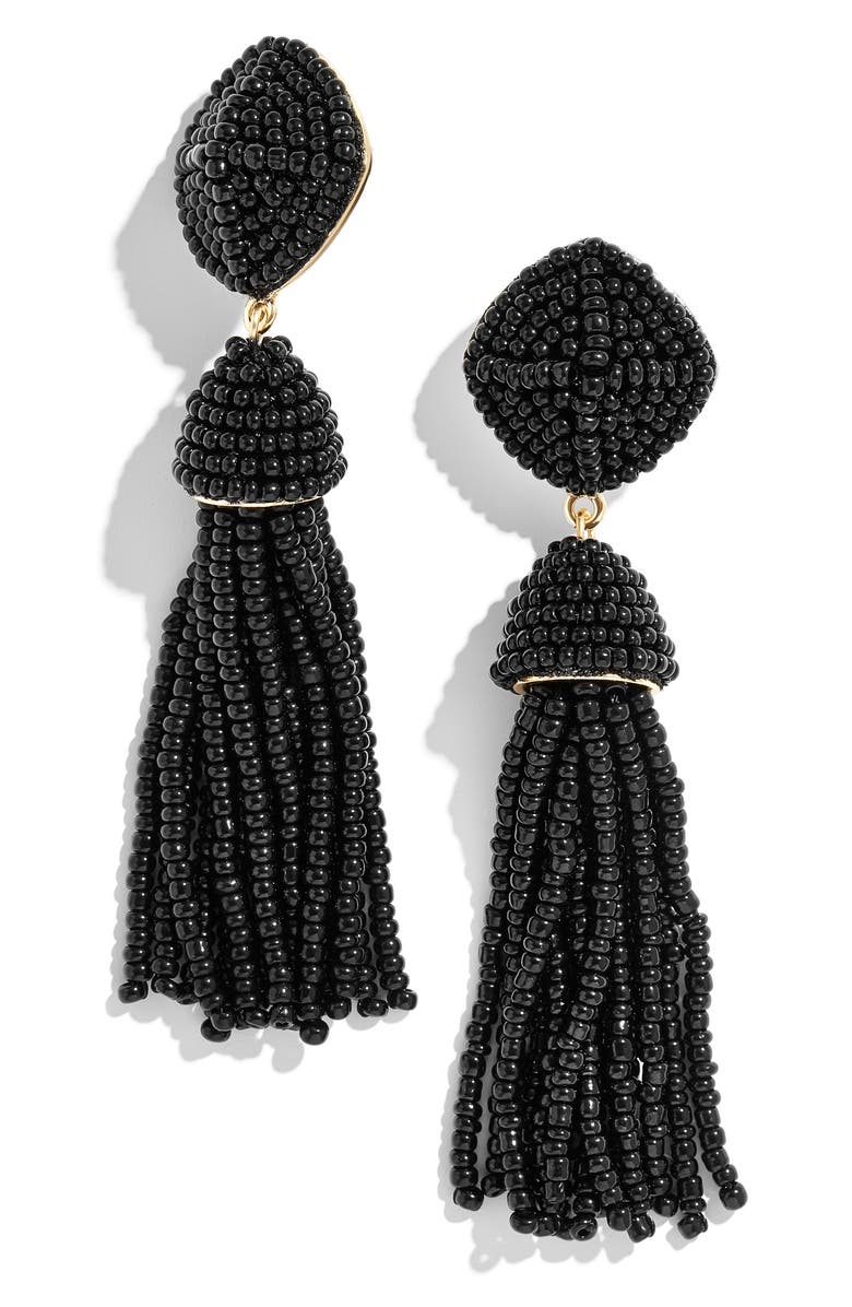 BaubleBar Rubina Beaded Tassel Earrings, Main, color, 