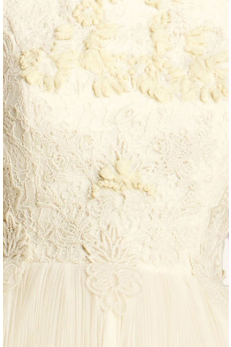 'Telago' Embroidered Tulle Frock, Alternate, color, CREAM