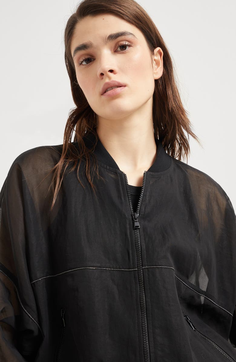 Brunello Cucinelli Bomber jacket with monili, Alternate, color, 