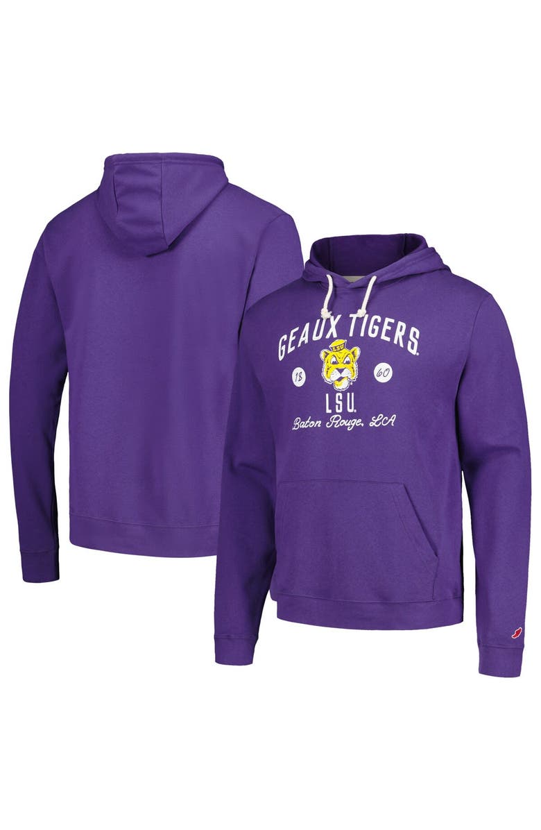 LEAGUE COLLEGIATE WEAR Men's League Collegiate Wear Purple LSU Tigers Bendy Arch Essential Pullover Hoodie, Main, color, Purple