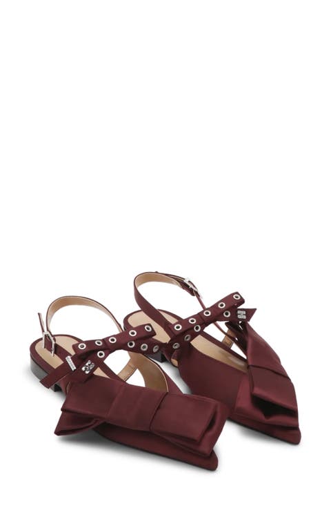 サテン★フリル★ルーシュ★フラットシューズ★ GANNI Ganni: Shoes for Women | Simons US