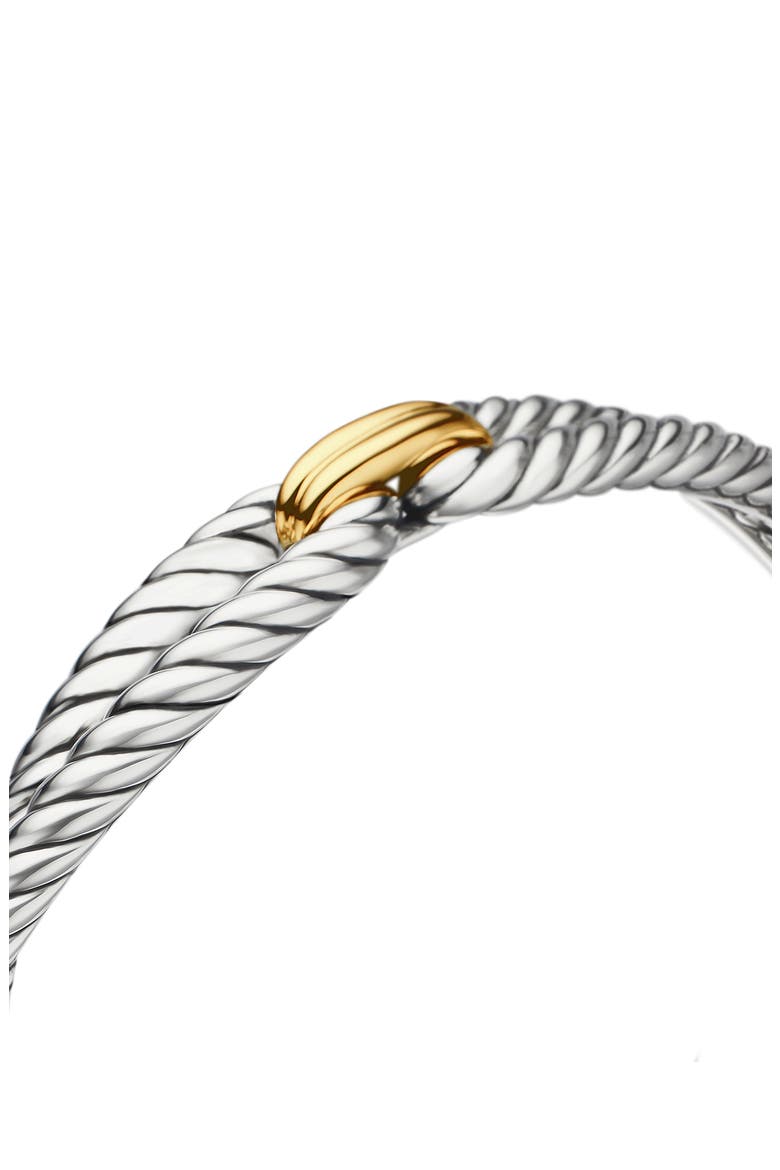 Cable Loop Bracelet with 18K Gold, Alternate, color, YELLOW GOLD/ STERLING SILVER