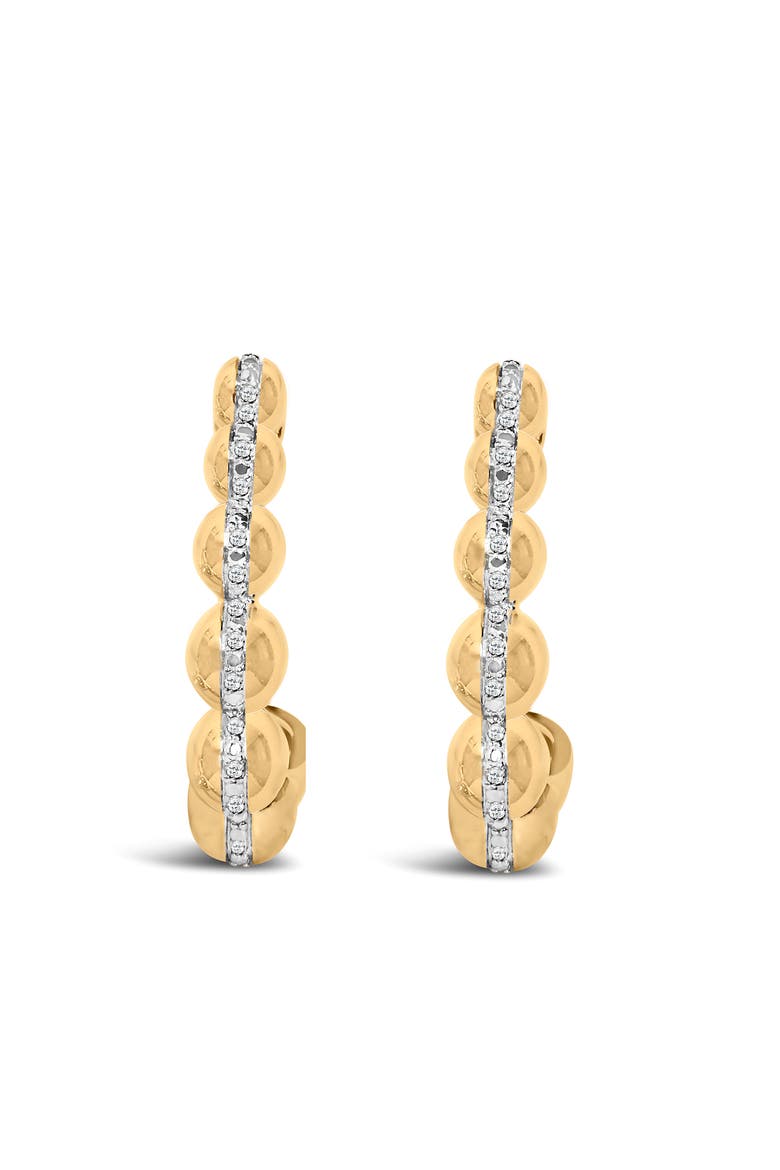 Gold Vermeil Diamond Accent Bold Earring, Main, color, Silver