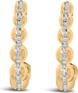 Haus of Brilliance Gold Vermeil Diamond Accent Bold Earring