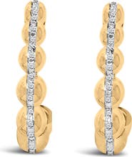 Haus of Brilliance Gold Vermeil Diamond Accent Bold Earring