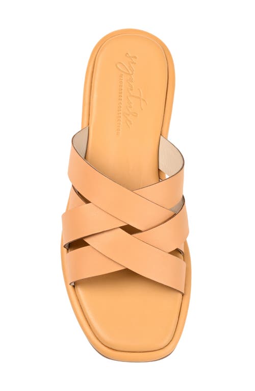 Journee Signature Parkker Woven Slide Sandal In Tan