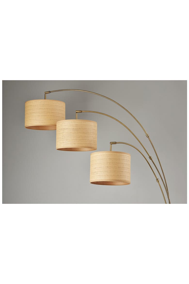 Bowery 3-Arm Arc Lamp, Alternate, color, ANTIQUE BRASS