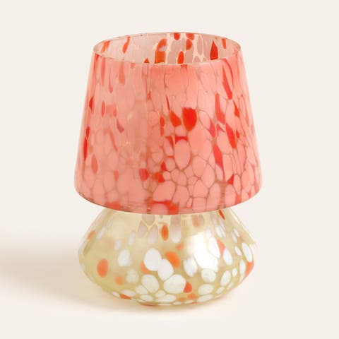 Aravali Glass Candle Holder 5.5" x 5.5" x 7" Ambient Decor