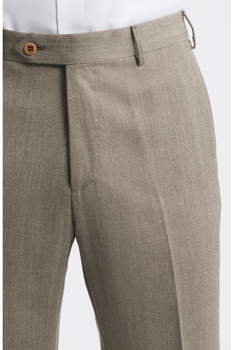 Parker Flat Front Wool Dress Pants, Alternate, color, KHAKI