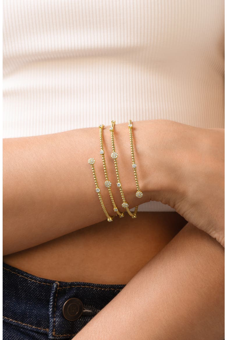 18K Gold & Diamond Coil Bracelet, Alternate, color, 18K YELLOW GOLD