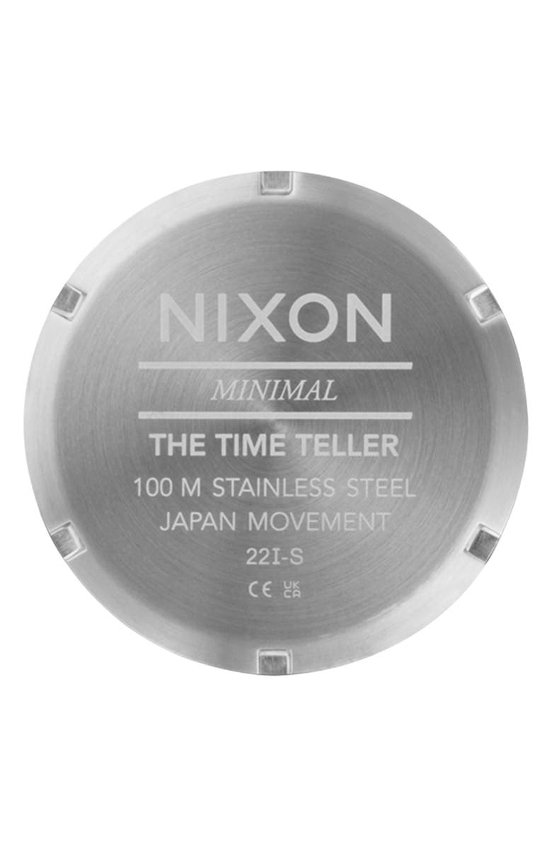 Nixon The Time Teller Fisheye Bracelet Watch, 37mm, Alternate, color, Fisheye / Silver / Black